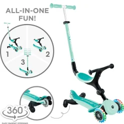 GLOBBER Patinete GO UP ACTIVE LUCES 360º - Menta