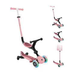 GLOBBER Patinete GO UP ACTIVE LUCES 360º - Pastel Pink