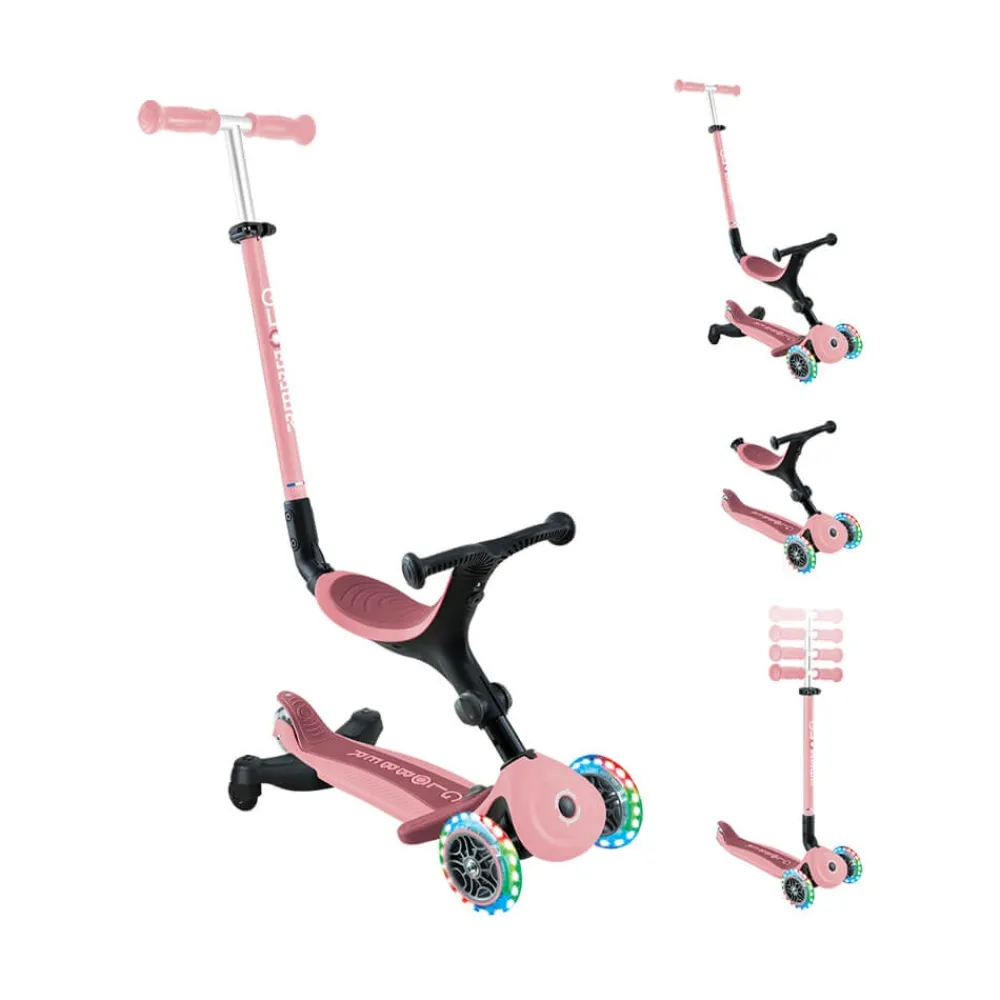 GLOBBER Patinete GO UP ACTIVE LUCES 360º - Pastel Pink