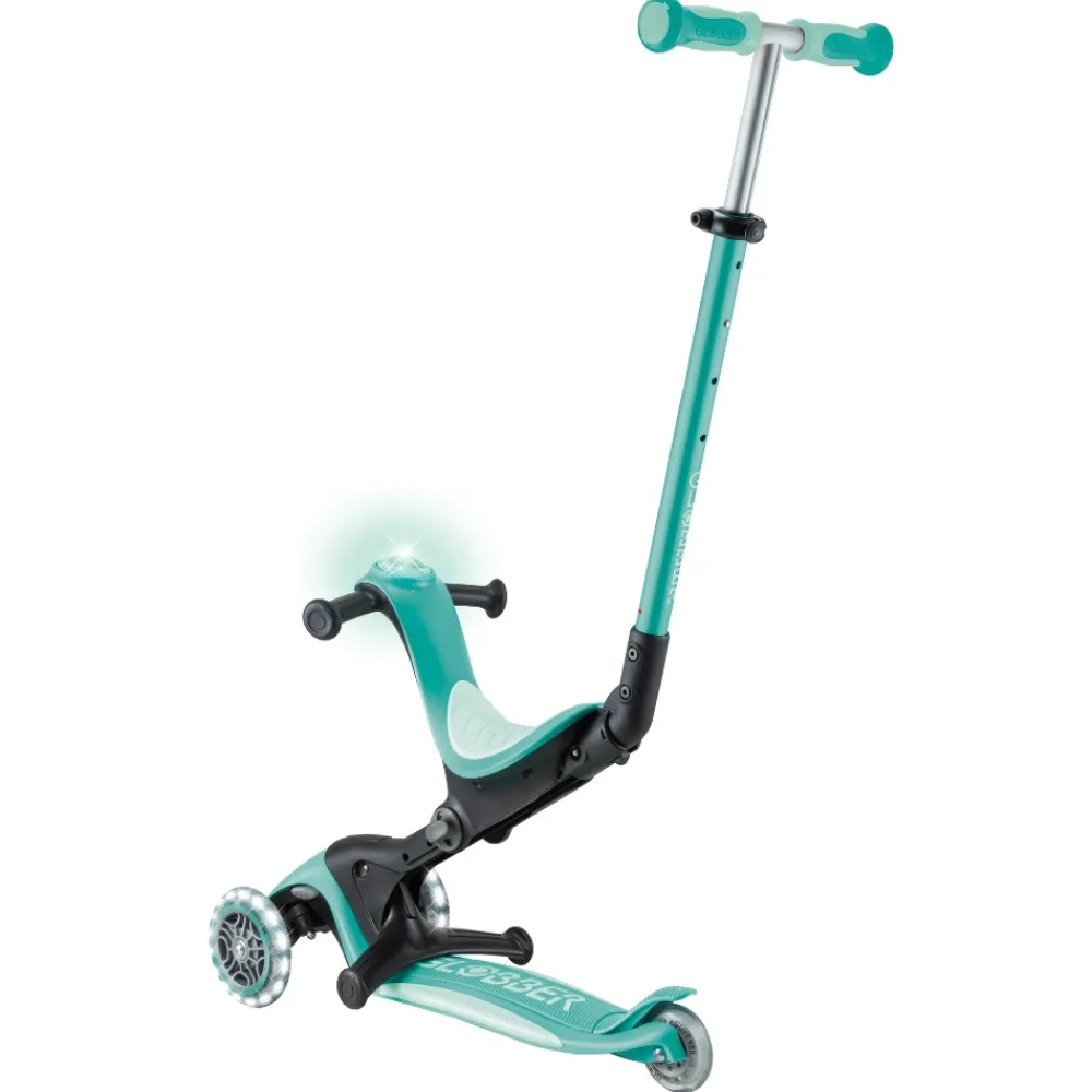 GLOBBER Patinete Go Up Deluxe Lights 3 en 1 Menta
