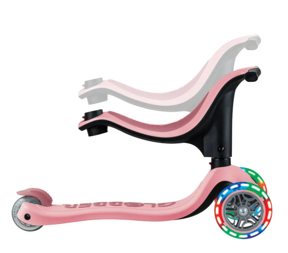 GLOBBER Patinete Go Up Sporty con luces Rosa Pastel