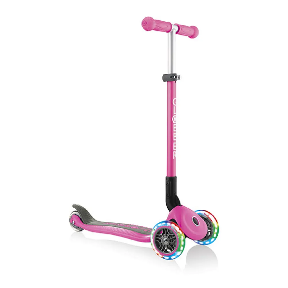 GLOBBER Patinete PRIMO FOLDABLE Lights Deep Rosa
