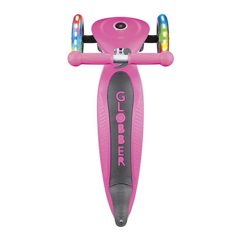 GLOBBER Patinete PRIMO FOLDABLE Lights Deep Rosa
