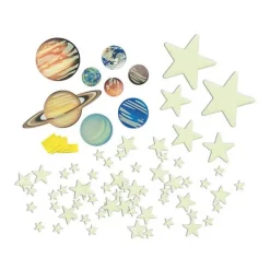 4M Pegatinas brillantes de planetas y estrellas para decorar - 100 piezas