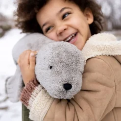 SENGER Peluche y almohada calentable – Foca Grande Gris