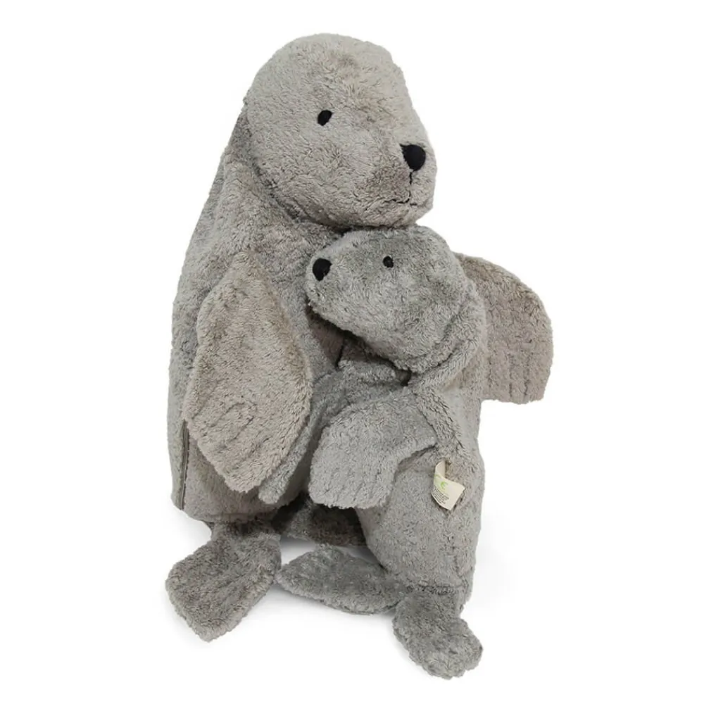 SENGER Peluche y almohada calentable – Foca Pequeña Gris