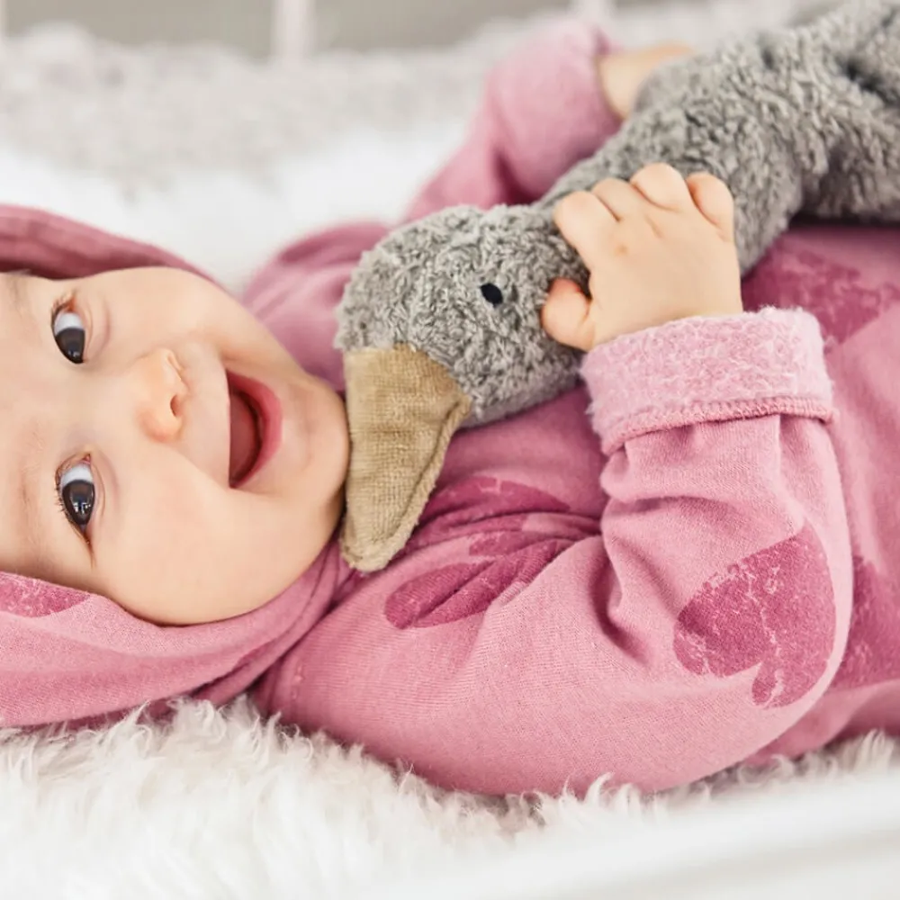 SENGER Peluche y almohada calentable – Ganso Pequeño Gris