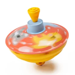 EUREKAKIDS Peonza metálica con varilla de activación color naranja – Wild