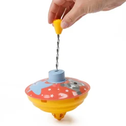 EUREKAKIDS Peonza metálica con varilla de activación color naranja – Wild