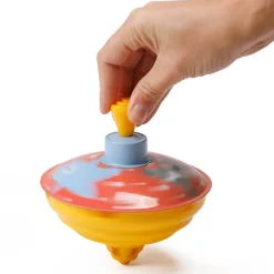 EUREKAKIDS Peonza metálica con varilla de activación color naranja – Wild