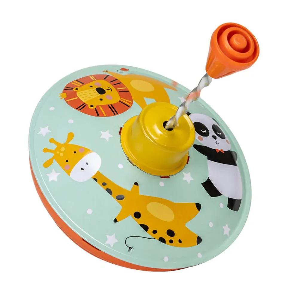 EUREKAKIDS Peonza metálica Wild con varilla de activación