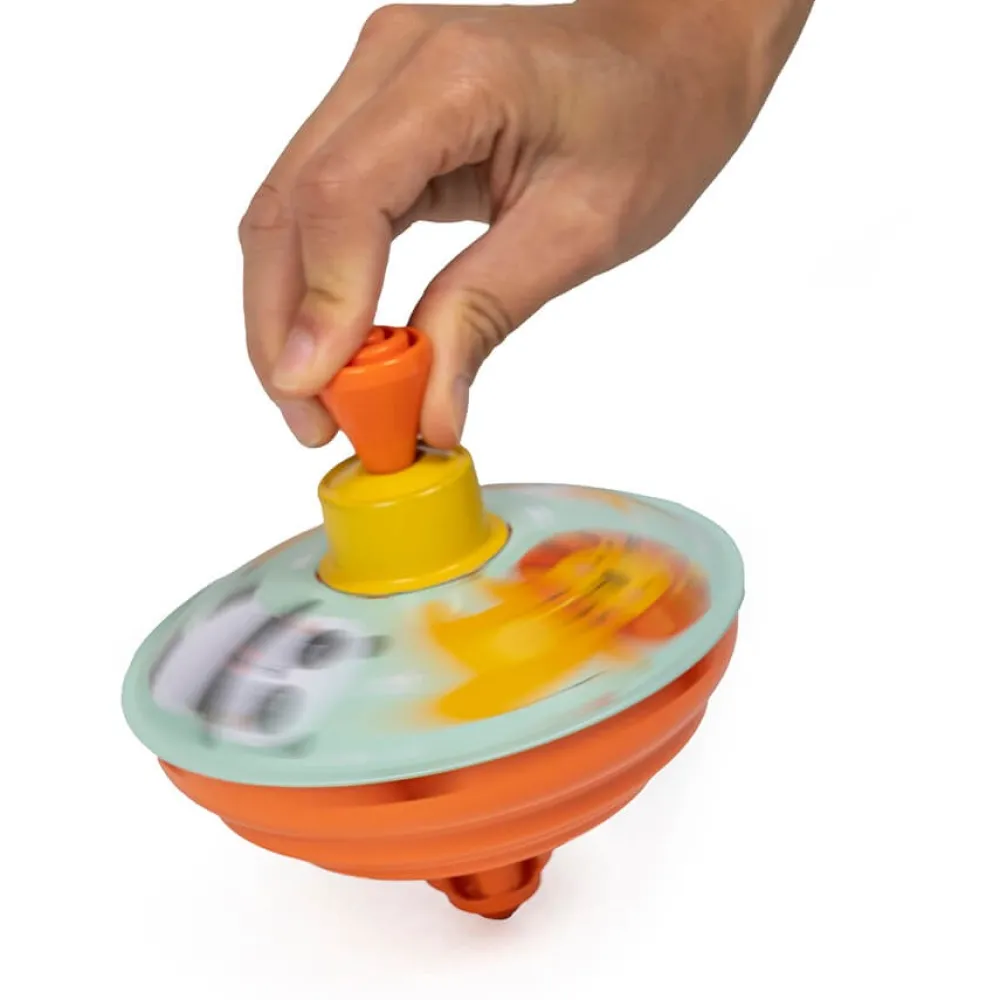 EUREKAKIDS Peonza metálica Wild con varilla de activación