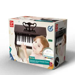 HAPE Piano vertical con sonido dinámico color negro
