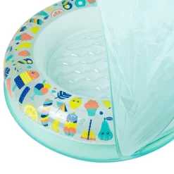 EUREKAKIDS Piscina hinchable para bebés con parasol – Hello Summer