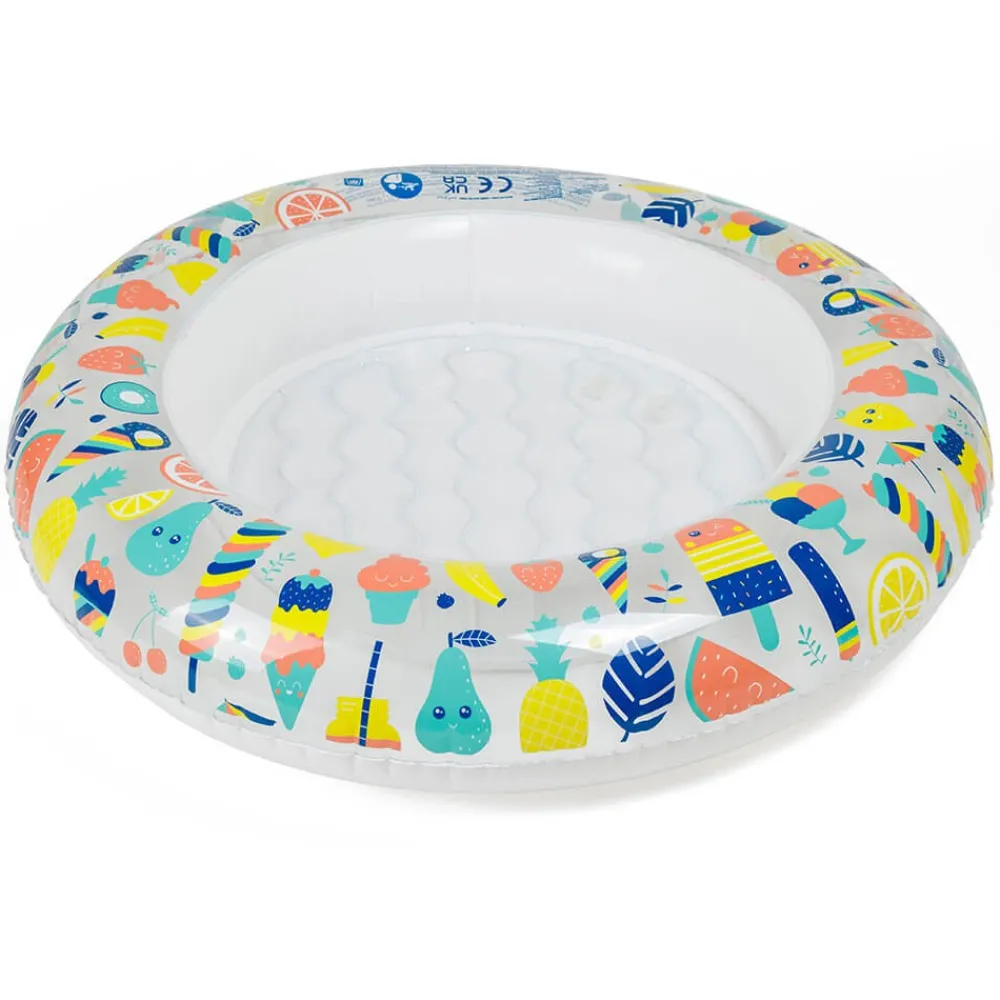 EUREKAKIDS Piscina hinchable para bebés con parasol – Hello Summer