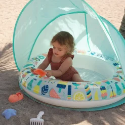 EUREKAKIDS Piscina hinchable para bebés con parasol – Hello Summer