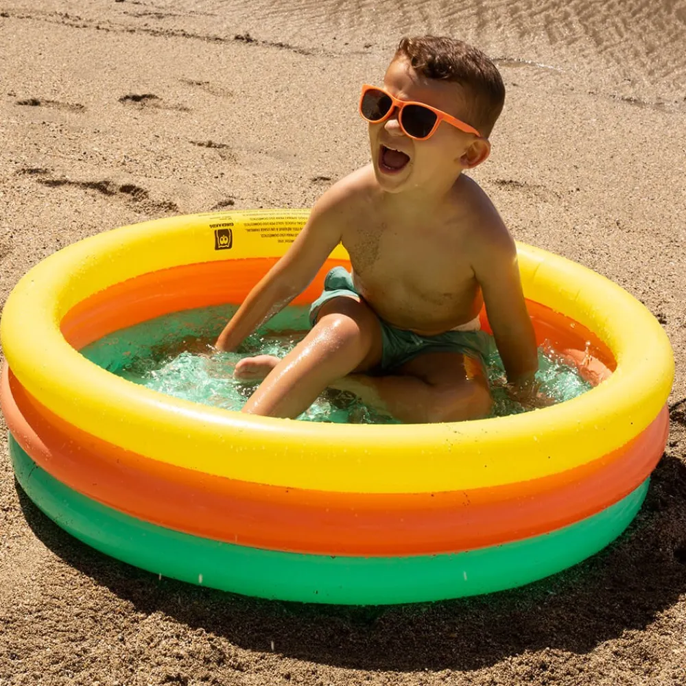 EUREKAKIDS Piscina hinchable para niños con 3 anillos – Hello Summer