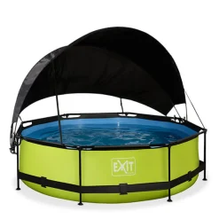 Exit Toys Piscina redonda de 300 x 76cm color lima con toldo y bomba de filtro