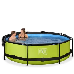 Exit Toys Piscina redonda de 300 x 76cm color lima con toldo y bomba de filtro