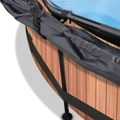 Exit Toys Piscina redonda de 300 x 76cm color marrón con toldo y bomba de filtro