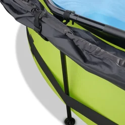 Exit Toys Piscina redonda de 244 x 76cm color verde lima con toldo y bomba de filtración