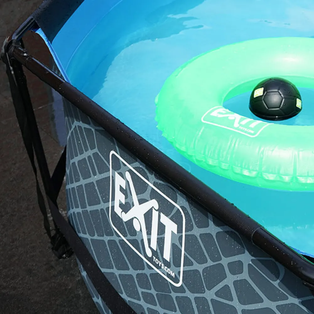 Exit Toys Piscina redonda de 300 x 76cm color gris con bomba de filtración