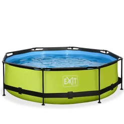 Exit Toys Piscina redonda de 300 x 76cm color verde lima con bomba de filtración