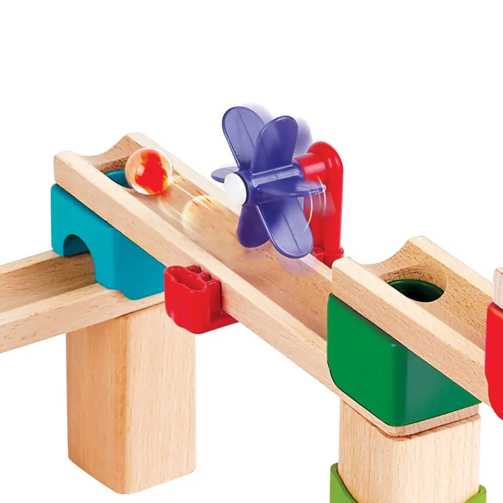 HAPE Pista de canicas de madera para hacer carreras – 81 piezas