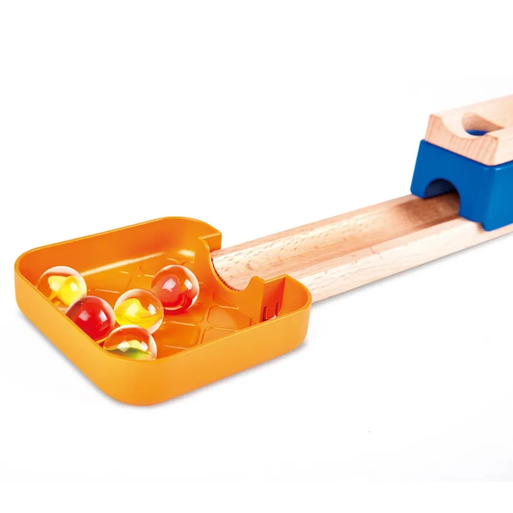 HAPE Pista de canicas de madera Rally – 50 piezas