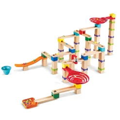 HAPE Pista de Canicas de madera de 128 piezas - Trucos y Giros