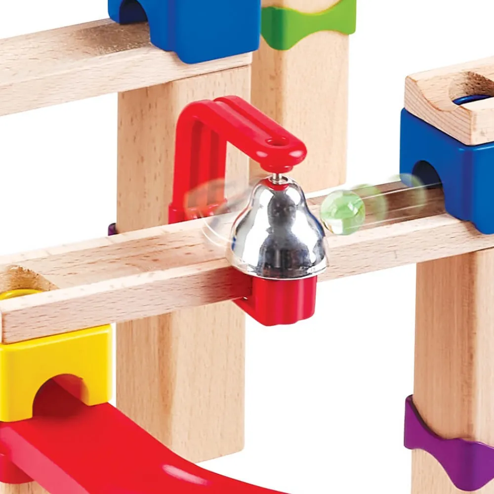 HAPE Pista de Canicas de madera de 128 piezas - Trucos y Giros