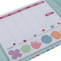 EUREKAKIDS Planificador semanal con bloc de notas y notas autoadhesivas