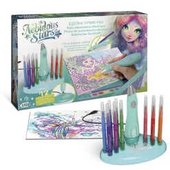 Nebulous Stars Pluma de pulverización eléctrica con plantillas y 12 colores