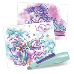 Nebulous Stars Pluma de pulverización eléctrica con plantillas y 12 colores