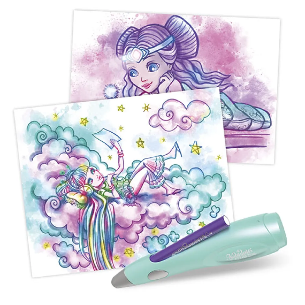 Nebulous Stars Pluma de pulverización eléctrica con plantillas y 12 colores