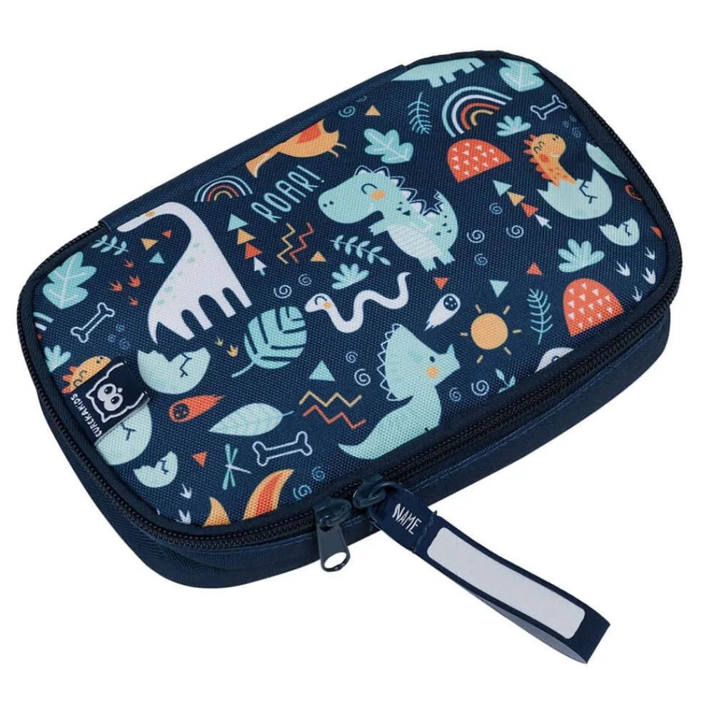 EUREKAKIDS Portabocadillos infantil con diseño de dinosaurios