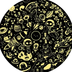 EUREKAKIDS Puzle esférico gigante de 100 piezas que brilla en la oscuridad – Solar System Adventure