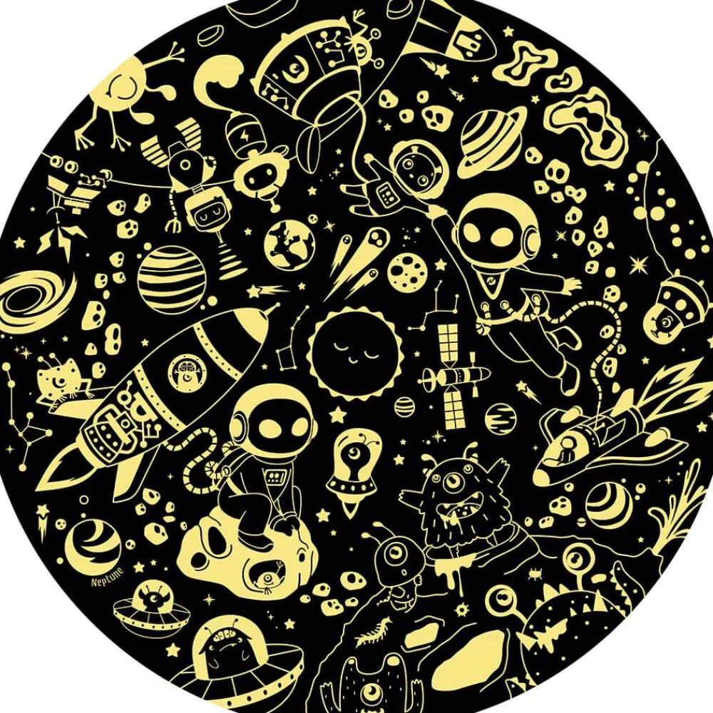 EUREKAKIDS Puzle esférico gigante de 100 piezas que brilla en la oscuridad – Solar System Adventure