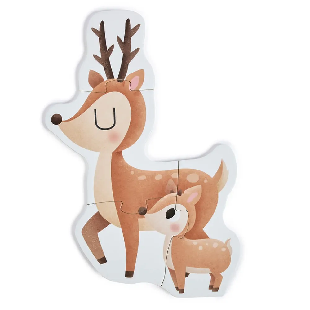 EUREKAKIDS Puzle evolutivo 4 en 1 de 18 piezas - Animales del bosque