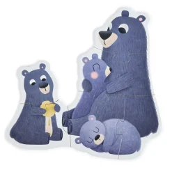 EUREKAKIDS Puzle evolutivo 4 en 1 de 18 piezas - Animales del bosque