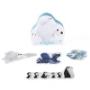 EUREKAKIDS Puzle evolutivo 4 en 1 de 18 piezas - Animales polares