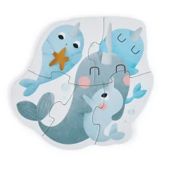 EUREKAKIDS Puzle evolutivo 4 en 1 de 18 piezas - Animales polares