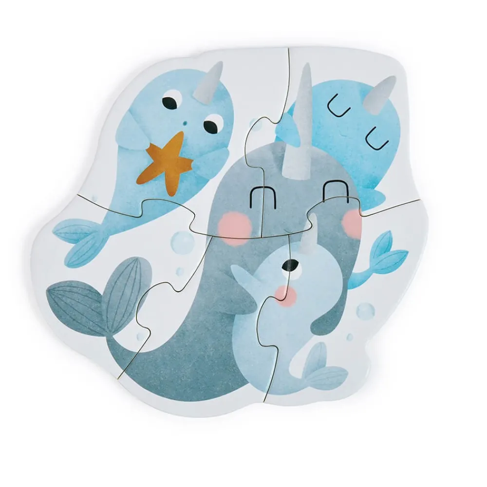 EUREKAKIDS Puzle evolutivo 4 en 1 de 18 piezas - Animales polares