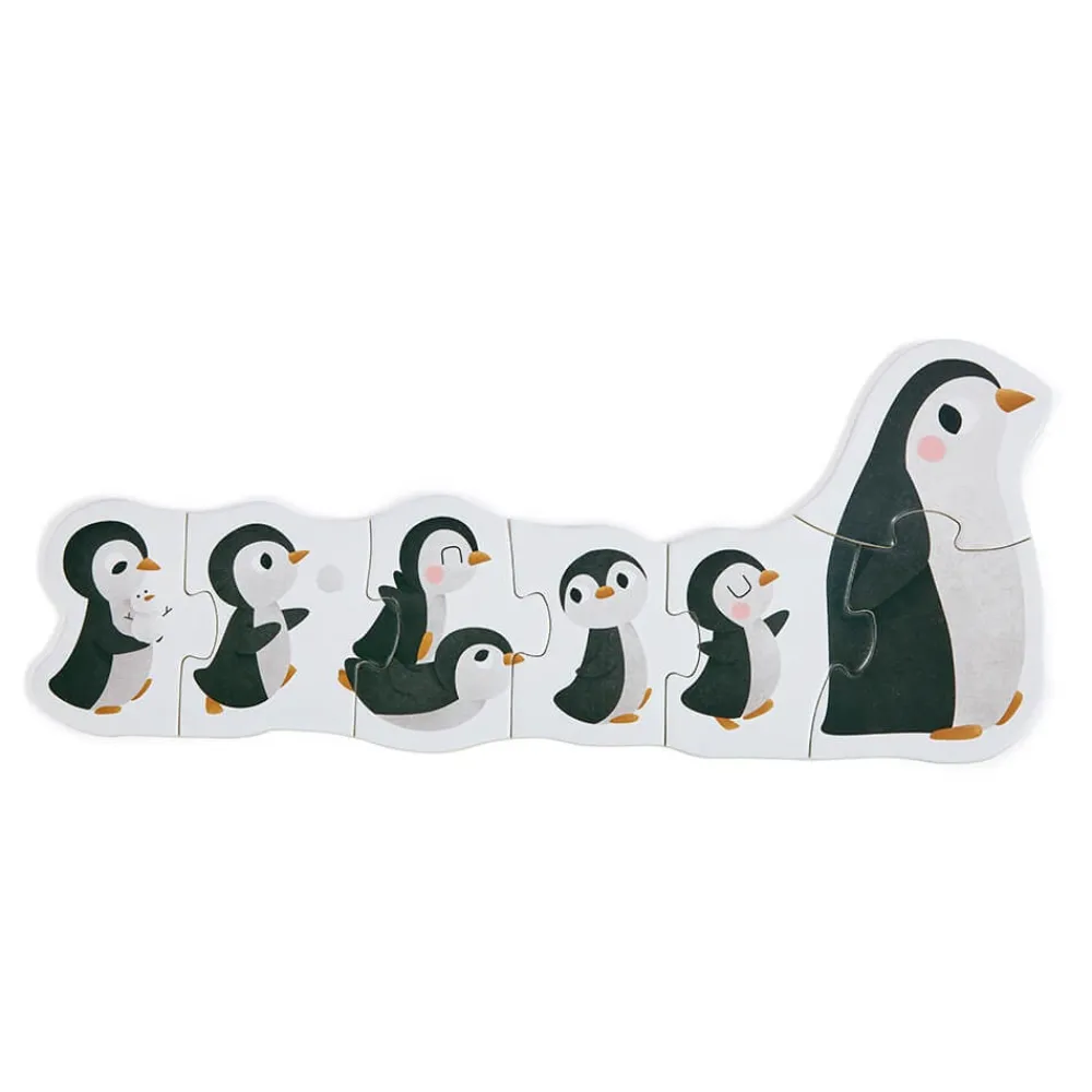 EUREKAKIDS Puzle evolutivo 4 en 1 de 18 piezas - Animales polares