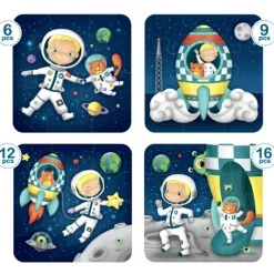 EUREKAKIDS Puzle evolutivo Astronauta 4 en 1