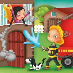 EUREKAKIDS Puzle evolutivo Bombero 4 en 1