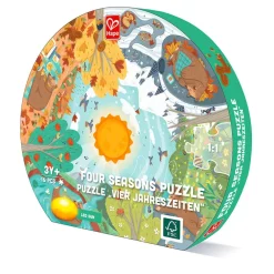 HAPE Puzle gigante circular iluminado de 16 piezas – Las 4 estaciones