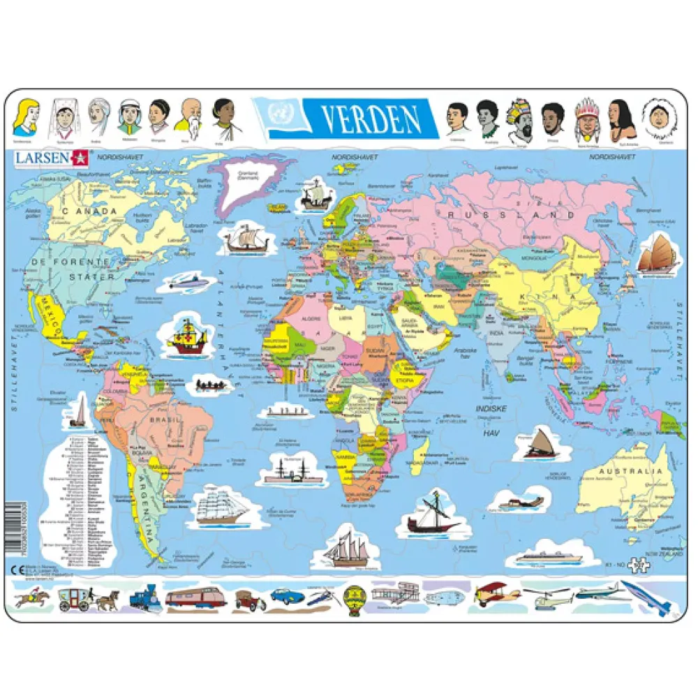 Larsen Puzle Mundo Político Idioma Español