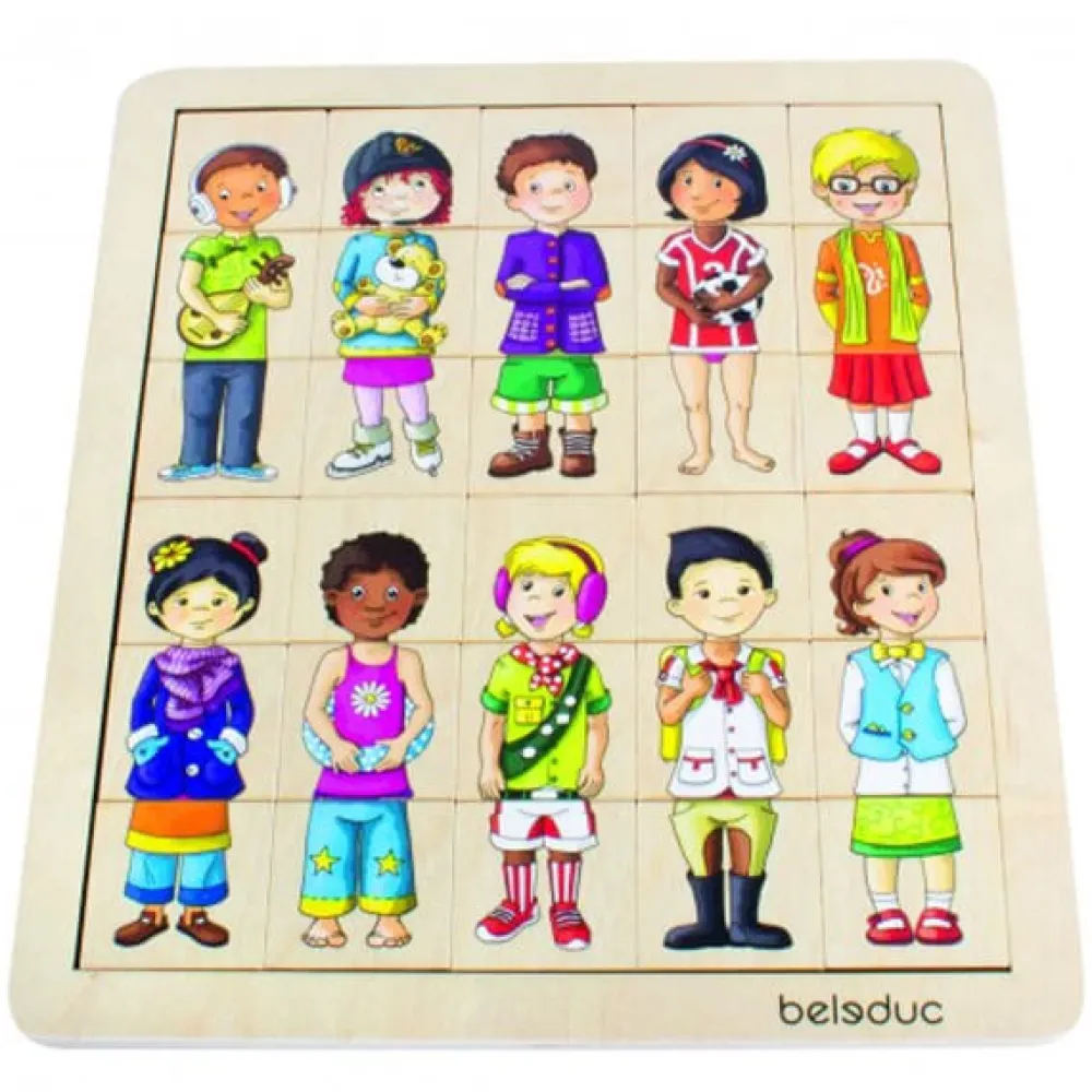 BELEDUC Puzle niños del mundo "Match & Mix"