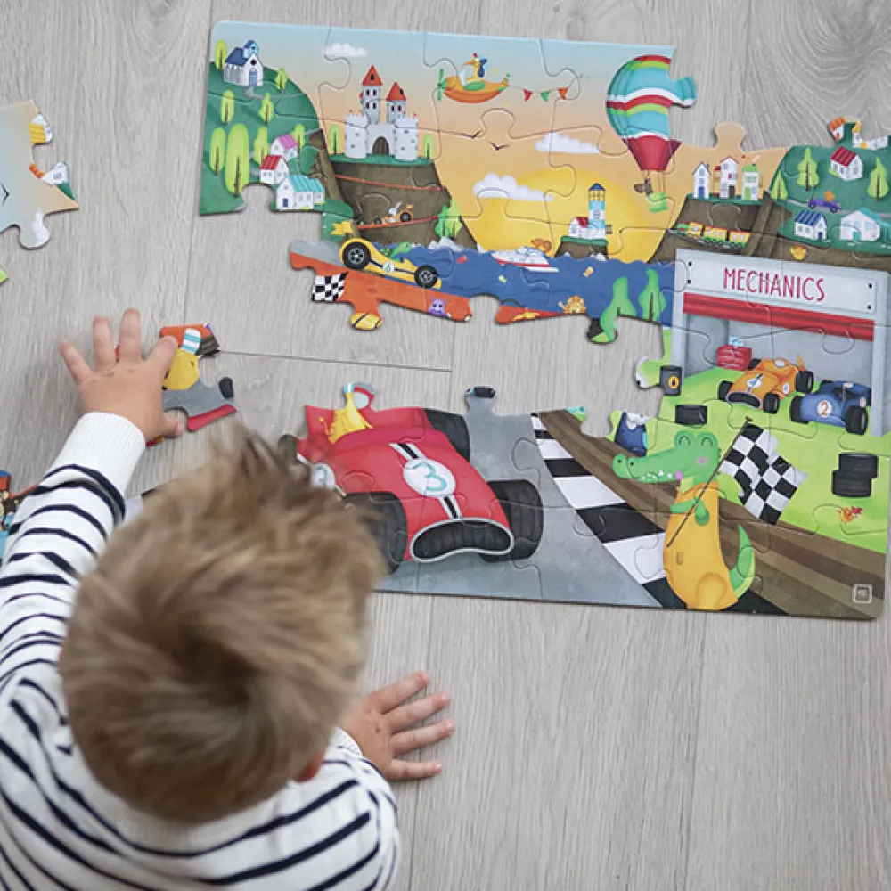 EUREKAKIDS Puzle racing 36 piezas